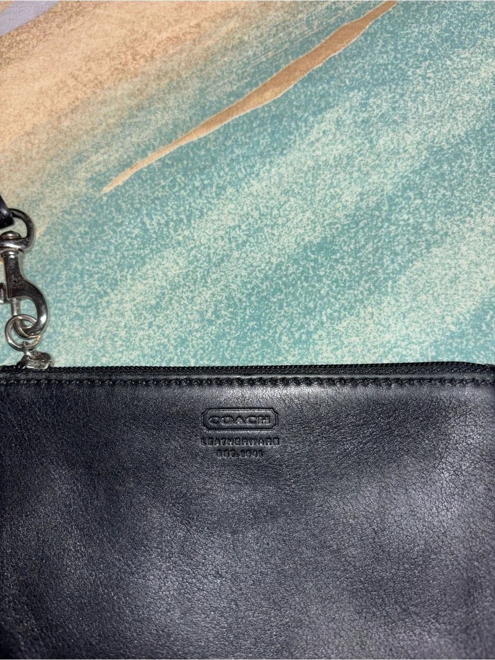 Coach Black Leather Wristlet vintage